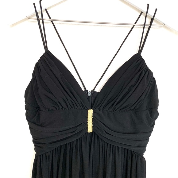 Cache Babydoll Beaded Black Summer Dress - Picture 10 of 14